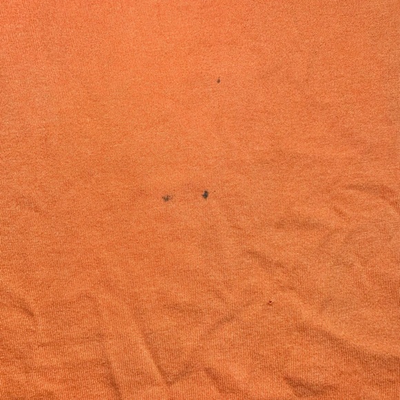 Abercrombie Fitch Distressed Mens T-Shirt Large Single Stitch Number 9 Orange - Picture 2 of 7